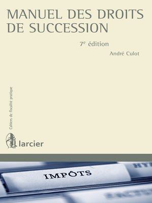 cover image of Manuel des droits de succession